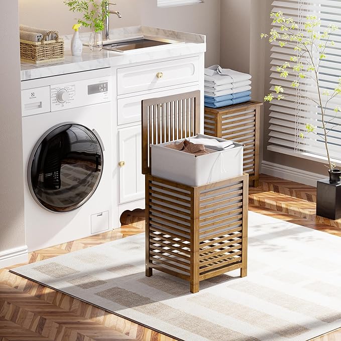 SMIBUY Double Laundry Hamper - Image 3