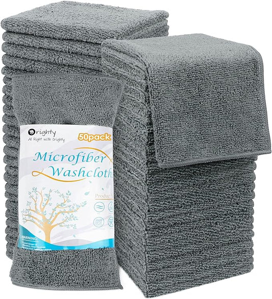 Orighty Washcloths Bulk Towel Sets 50 Pack, Highly Absorbent and Super Soft by AllRightinOrighty
