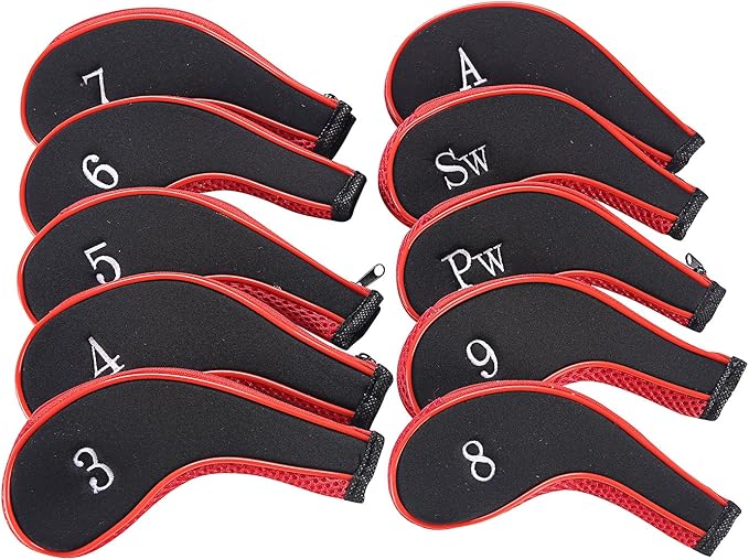 Sword &Shield sports Neoprene Zipper Golf Club Iron Head Covers Iron Covers by Unknown