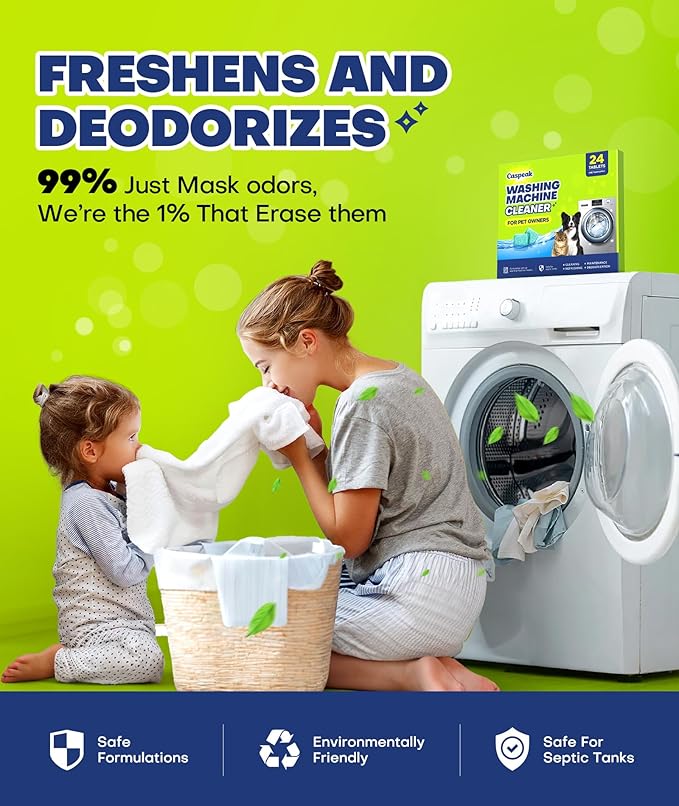 Deep Cleaning Washing Machine Cleaner Tablets, No More Odor & Pet Fur Washing - Image 3