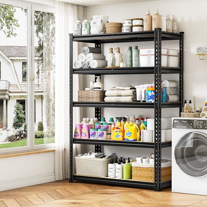 1980LBS Storage Shelves, 5-Tier Adjustable Pantry Shelves, Metal Shelving Unit - Image 9