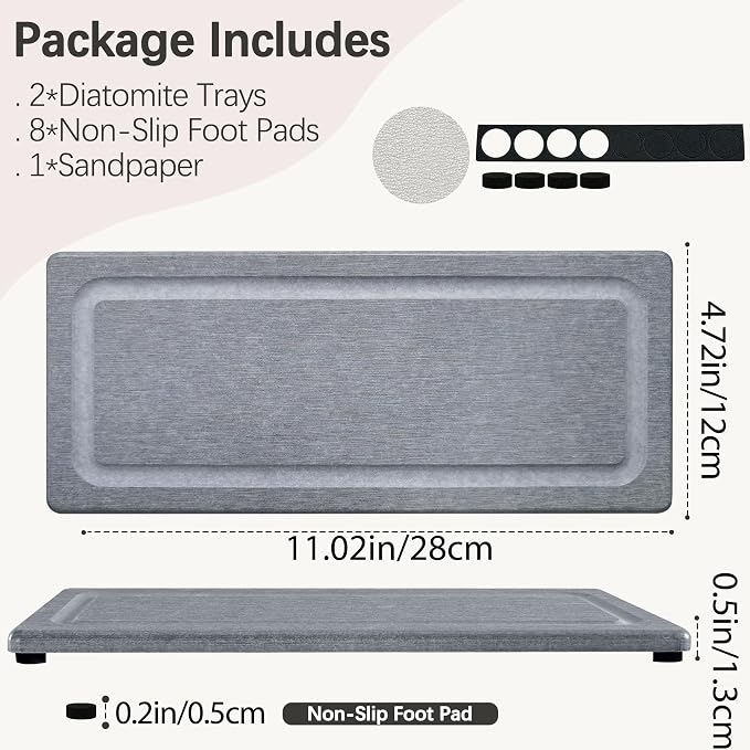 2 PCS Water Absorbing Stone Trays - Image 3
