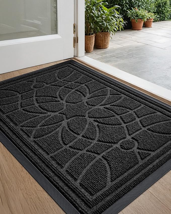 DEXI Front Door Mat Outside Entrance, Heavy Duty Non Slip Low Profile Doormat by DEXI