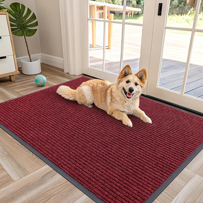 OLANLY Front Door Mat Indoor Outdoor Entrance, Waterproof Heavy Duty Doormat by OLANLY