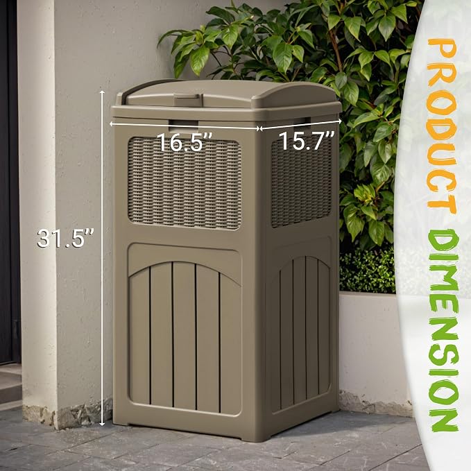 YESHOMY 4 Pack Outdoor Trash Can - Image 7