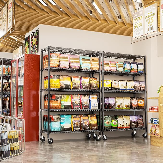 IZEUK Heavy Duty Garage Shelving, 5 Tier Wide Metal Storage Shelf Rack - Image 5