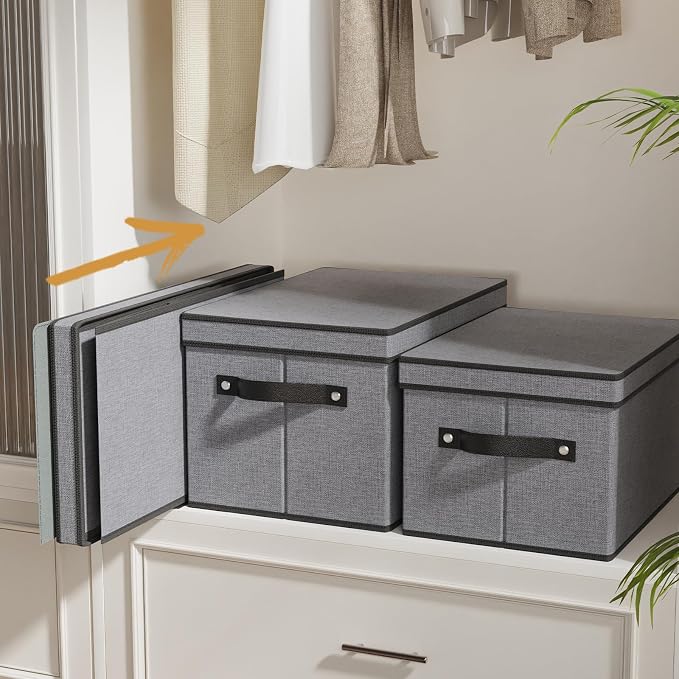 Fabric Storage Boxes, 7.1 x 9.1 x 13 Inch Baskets - Image 6