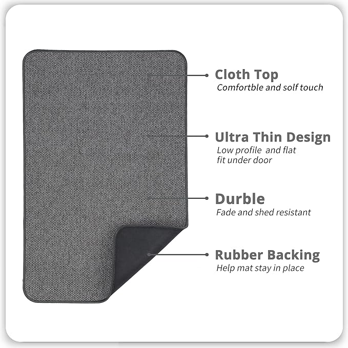 Bath Mat, Ultra Thin Bathroom Rugs, Rubber Bath Mats - Image 2