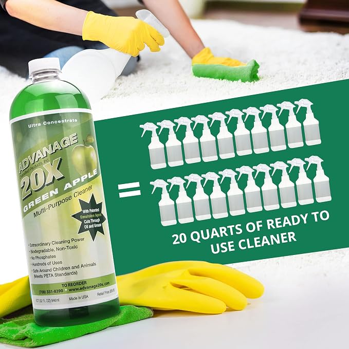 Advanage 20X All Purpose Cleaner Concentrate – Green Apple Eco-Friendly Heavy - Image 4