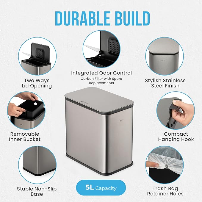 RedFactor Stainless Steel Hanging Trash Can - Image 2