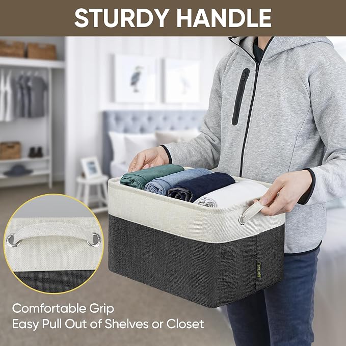 BALEINE 2 Pack Fabric Storage Bins - Image 8