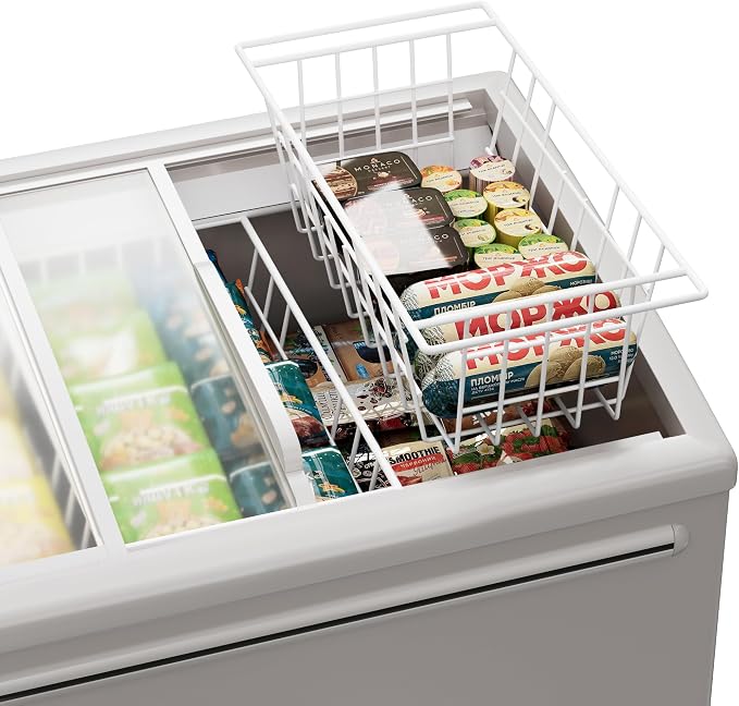 SANNO Chest Freezer Baskets Organizer, Deep Freezer Baskets Bin Sturdy Metal - Image 6