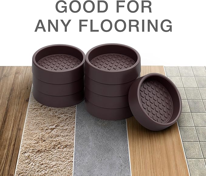 Furniture Cups X-PROTECTOR – 2" Caster Cups 8 PCS – Round Furniture Coasters – - Image 5