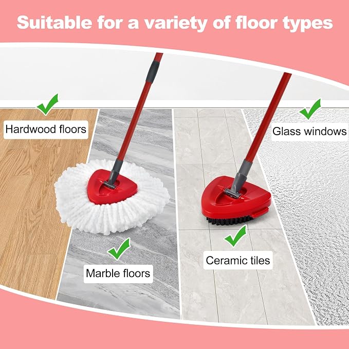 Spin Mop Heads Replacements for O Ceda EasyWring 1-Tank System, 3 Microfiber - Image 8