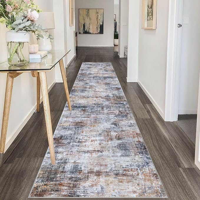 IOHOUZE Abstract Runner Rug 2x10 Ft Washable Runners - Image 8