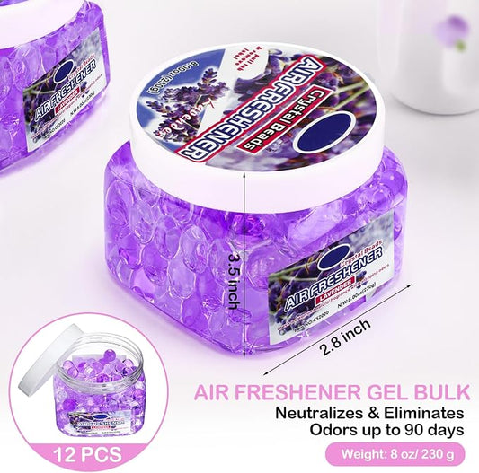 12 Pcs Air Freshener Gel Bulk Odor Eliminator Gel Beads 8 oz Long Lasting Air - Image 2