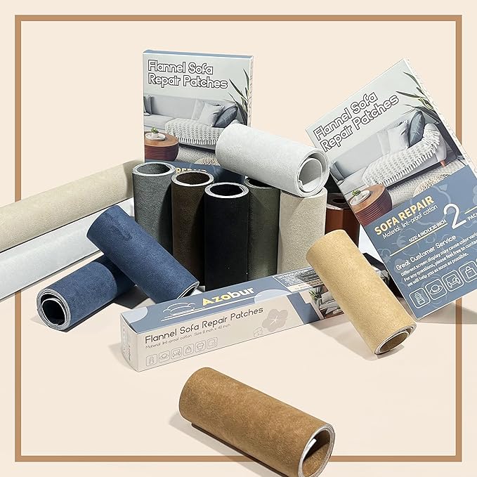 Azobur Sofa Fabric Repair Patch, Oversized Microfiber Patch, Self-Adhesive - Image 7