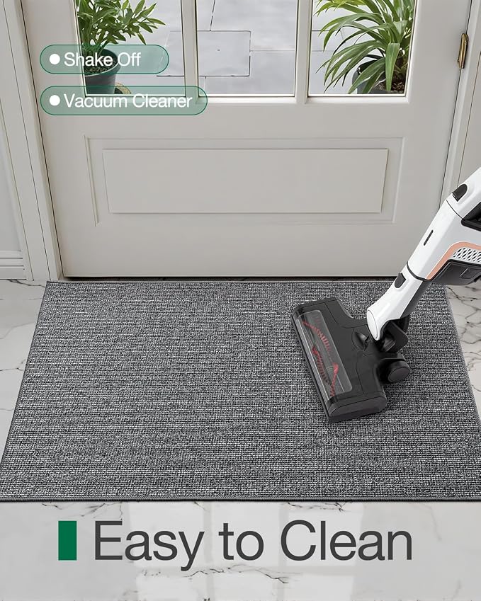 LUMI Indoor Door Mat 17"x30", Ultra Thin Low Profile Non-Slip Doormat - Image 8
