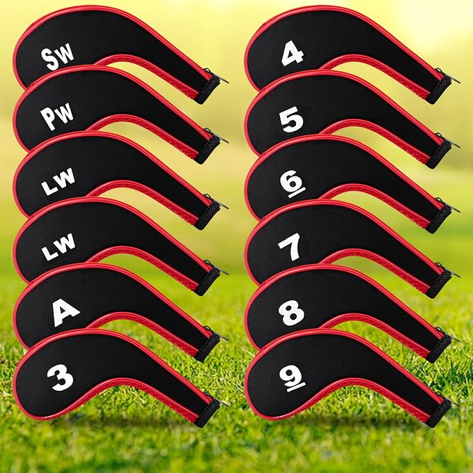 Golf 12pcs Thick Synthetic Golf Iron Head Covers Set Headcover Fit All Brands - Image 7