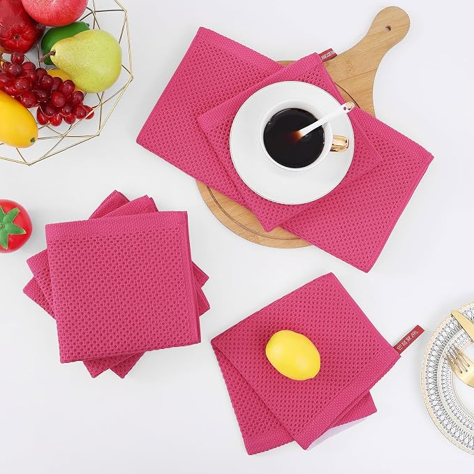 Homaxy 100% Cotton Waffle Weave Kitchen Dish Cloths, Ultra Soft Absorbent Quick - Image 7