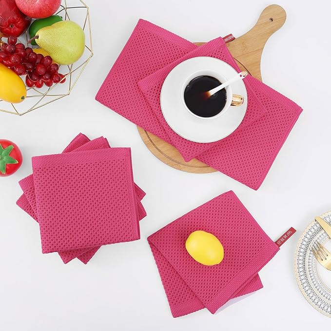 Homaxy 100% Cotton Waffle Weave Kitchen Dish Cloths, Ultra Soft Absorbent Quick - Image 7