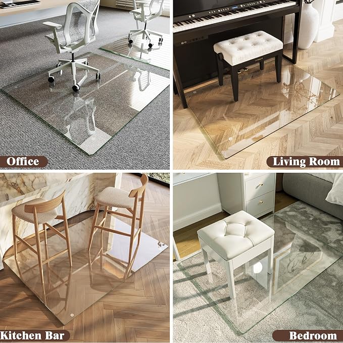 Koonmi Tempered Glass Chair Mat 50"x65" - Image 8