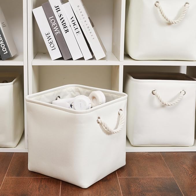11 x 11 Inch Storage Cubes, 6 Pack Large Collapsible Fabric Storage Bin - Image 4