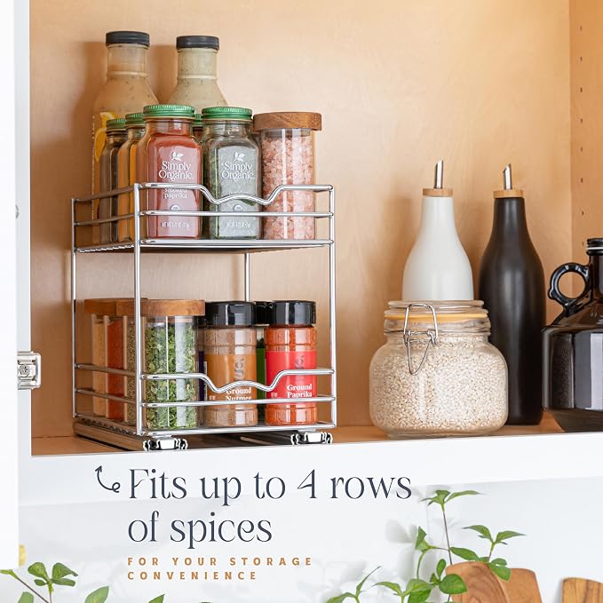 Pull Out Cabinet Organizer for Spices, Cans - Image 2