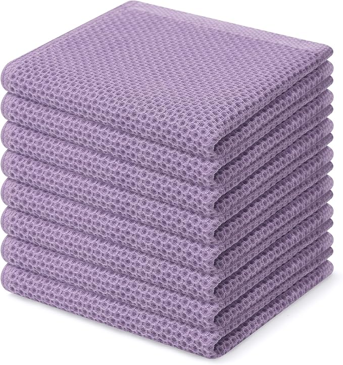 Homaxy 100% Cotton Waffle Weave Kitchen Dish Cloths, Ultra Soft Absorbent Quick by Homaxy