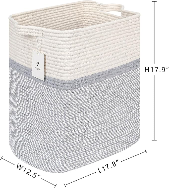 Storage Baskets for Clothes Fabric Cotton Rope Storage Basket - Image 6
