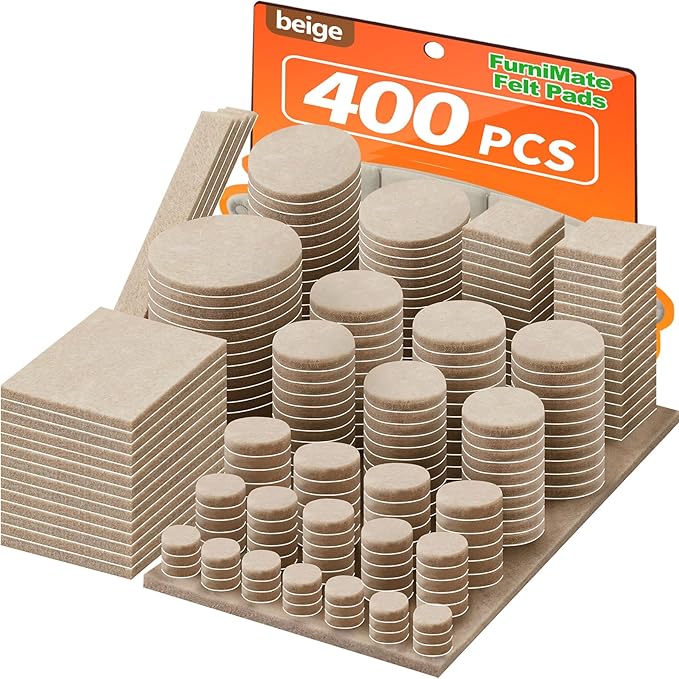Felt Furniture Pads 400 Pieces, Furniture Pads by FurniMate