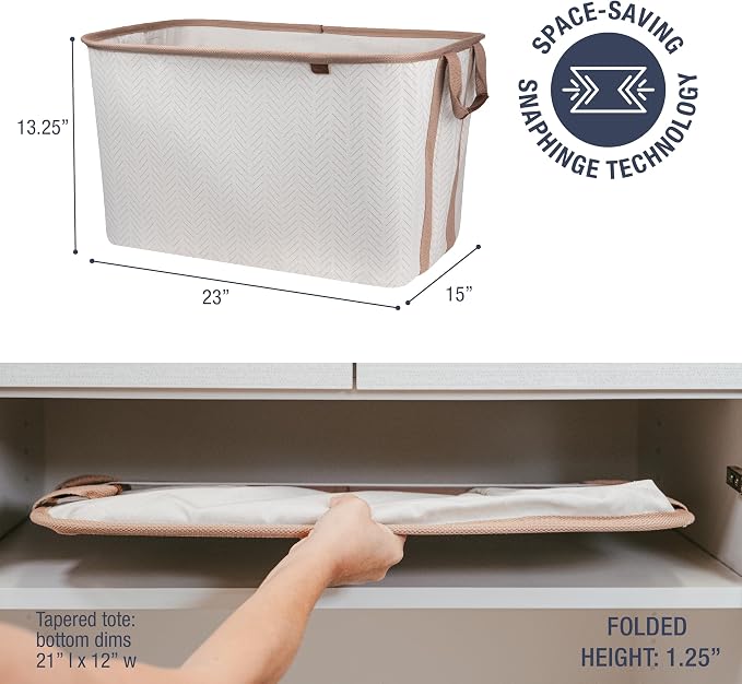 CleverMade Collapsible Laundry Basket Hamper - Image 2