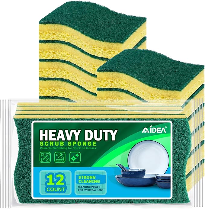 AIDEA Heavy-Duty Scrub Sponges, Sponge by AIDEAHOME