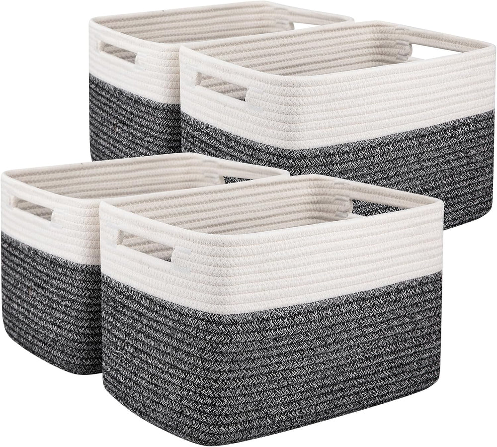 OIAHOMY 4 Pack Storage Baskets for Organizing, Basket for Shelves