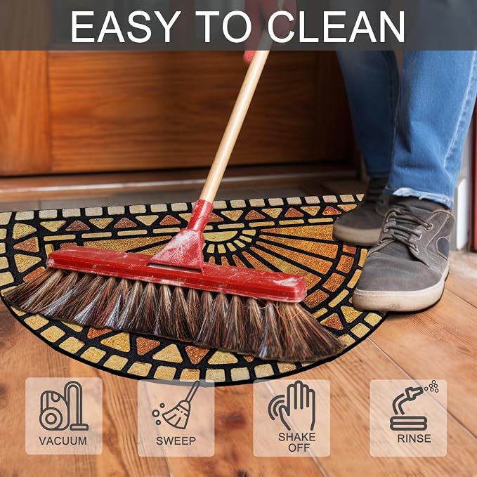 CHICHIC Welcome Door Mat 18 x 30 Inch Front Doormat Outdoors - Image 5