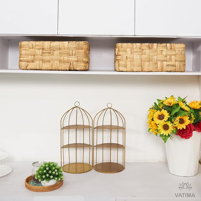 Vatima Jumbo Wicker Storage Basket, Large Hyacinth Organizer, 16.9x12.1x7.1H - Image 4