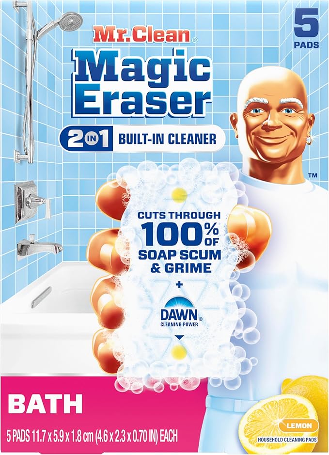 Mr. Clean Magic Eraser Sponge, Bathroom Cleaner, Soap Scum Shower & Tub Cleaner - Image 10