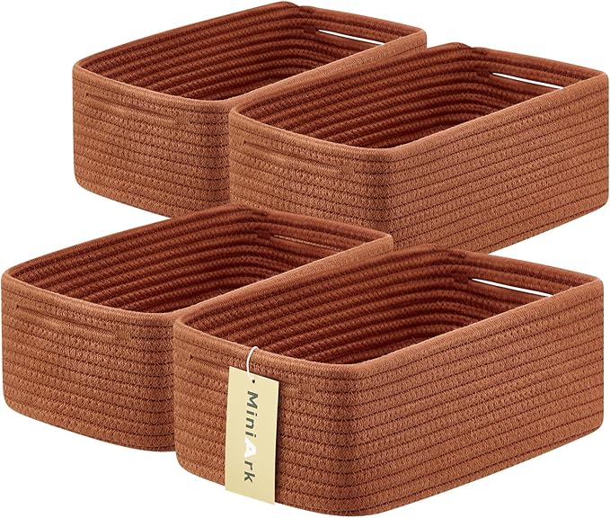 Small Storage Baskets for Organizing | Closet Organizer Bins | Shelf Toy Basket by MiniArkStorageBasketsHome