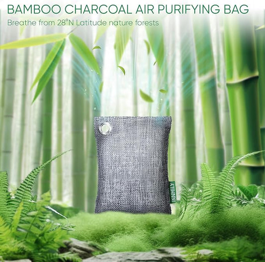 Activated Charcoal Odor Absorber, Large 10 Pack w Hooks Nature Odor Remover - Image 2