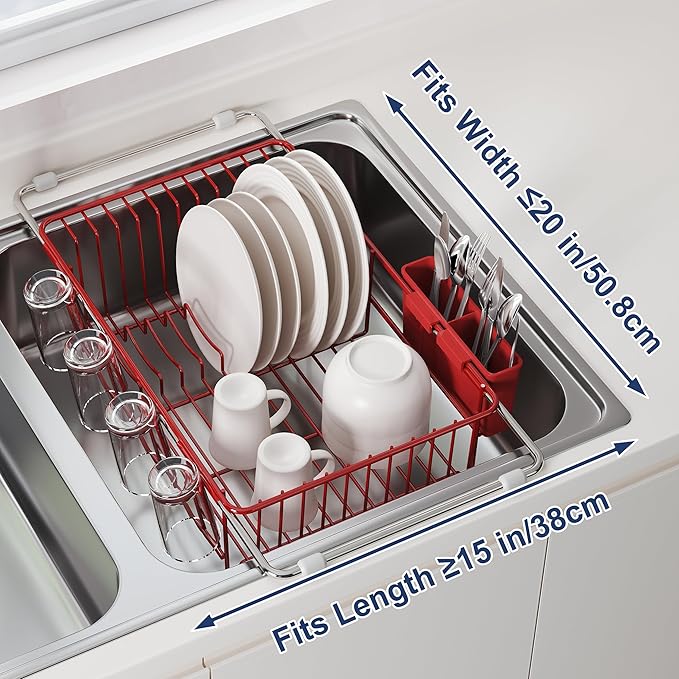 JASIWAY Dish Drying Rack in Sink, Dishes Drainers - Image 5