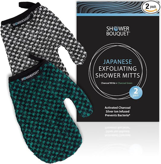 Japanese Exfoliating Mitt 2-Pack by ShowerBouquet%C2%AE