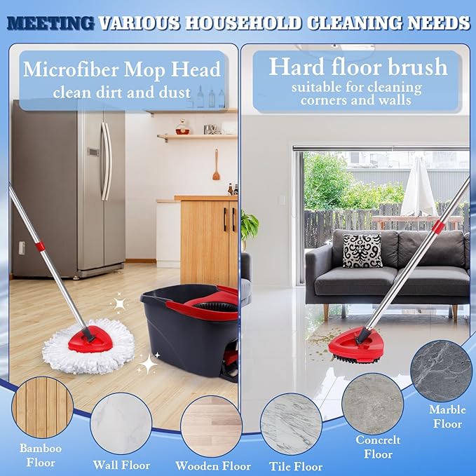 4 Pack Spin Mop Replacements Head Compatible - Image 2