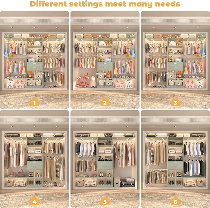 Closet System - 4.75-8FT Closet Organizer System - Image 5