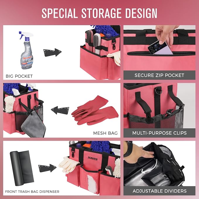 Wearable Cleaning Caddy Bag, Cleaning Caddy Supplies Organizer - Image 2