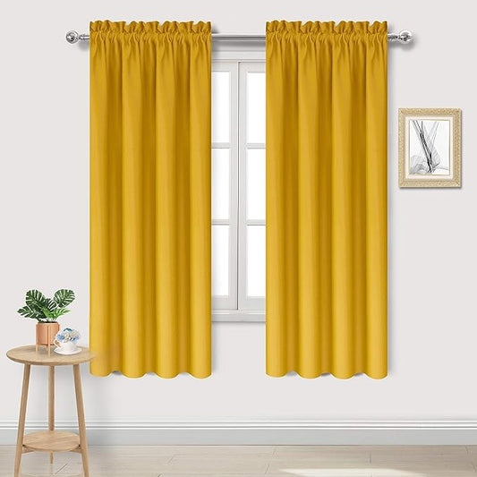 DWCN Blackout Curtains Room Darkening Thermal Insulated Bedroom Curtains Window by DWCN