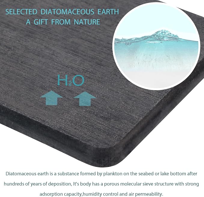 2 Pcs Water Absorbing Stone Trays, Kitchen/Bathroom Sink Soap Dish, Diatomite - Image 5