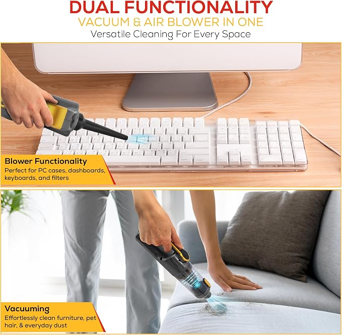 Car Vaccum Cleaner - 2 in 1 Handheld dustbuster - Image 7