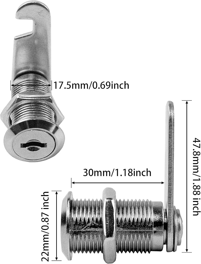 MoHern Cabinet Locks, Zinc Alloy Cam Lock - Image 2