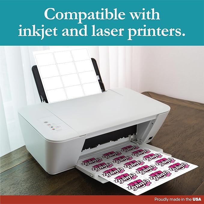Premium Label Supply White Sticker Labels – 2.625" x 2" – Laser/Inkjet - Image 5