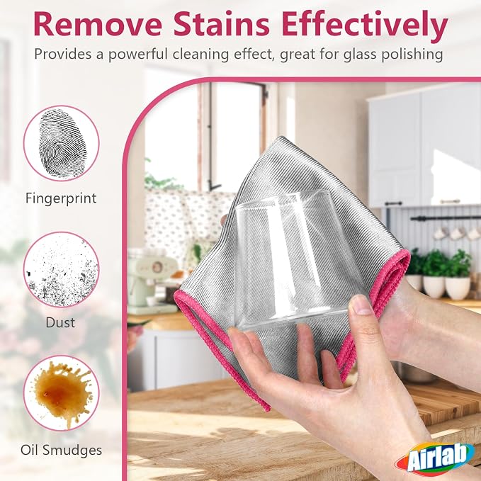 Glass Polishing Cloth Streak Free Miracle Microfiber Cleaning Cloth Lint Free - Image 2